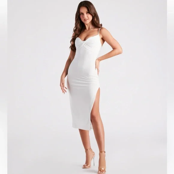 knee length dresses for ladies SEDONA Asymmetric Midi Dress Windsor Wine main image 0